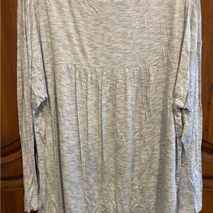 J. Jill White Long Sleeve Pleated Tunic